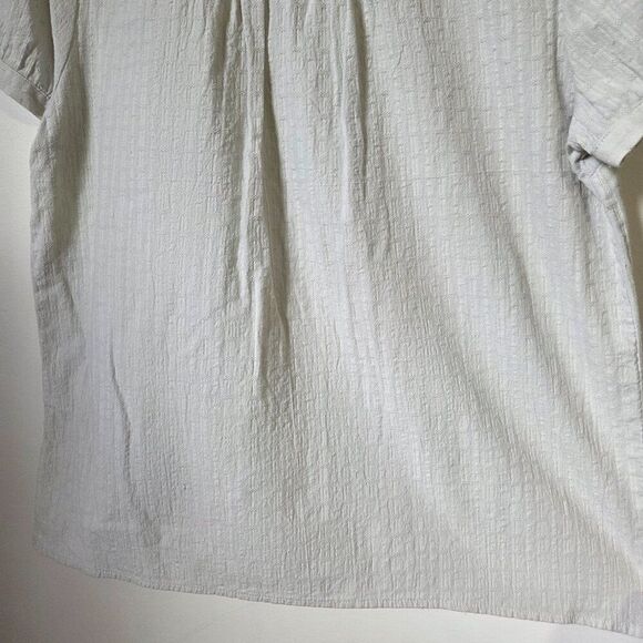 EUC MODCLOTH V NECK WITH SMALL BOW TIE BUTTONED BLOUSE TOP SIZE L - Picture 8 of 16